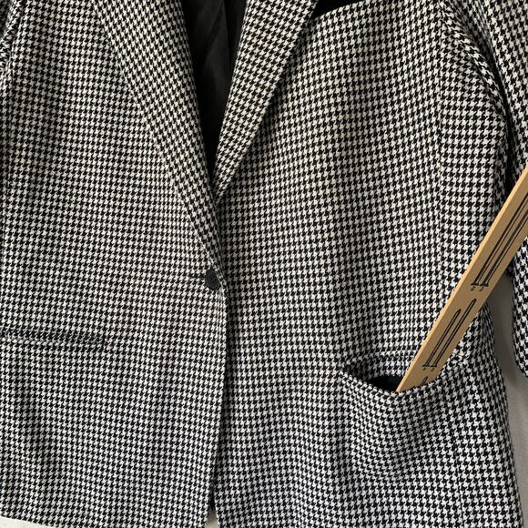 Vintage Dumas Blazer Jacket Women 14 Houndstooth Career Retro Lined Y2K USA Corp - Picture 10 of 14